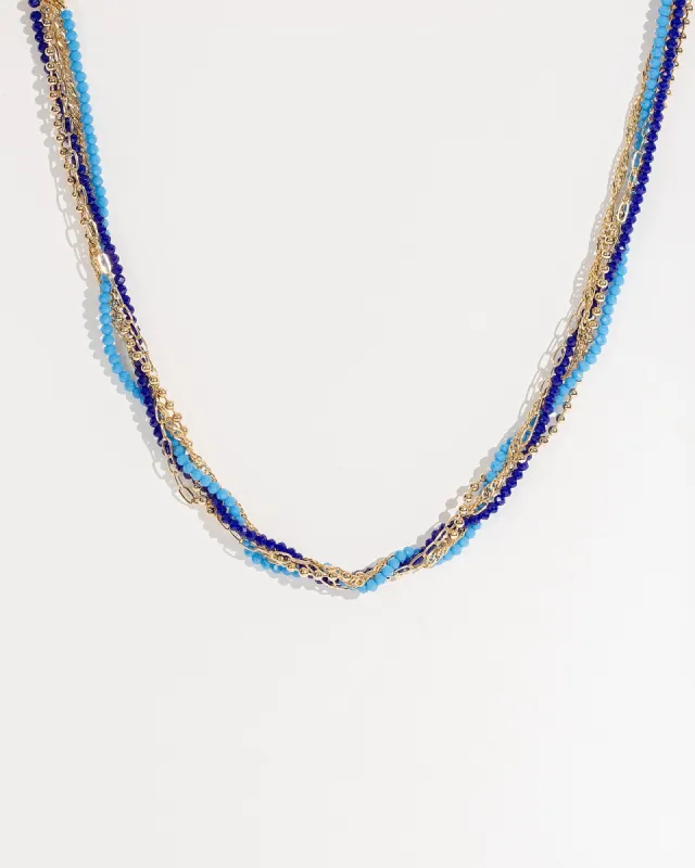 Blue Beaded Twisted Necklace sold by Collete Hayman