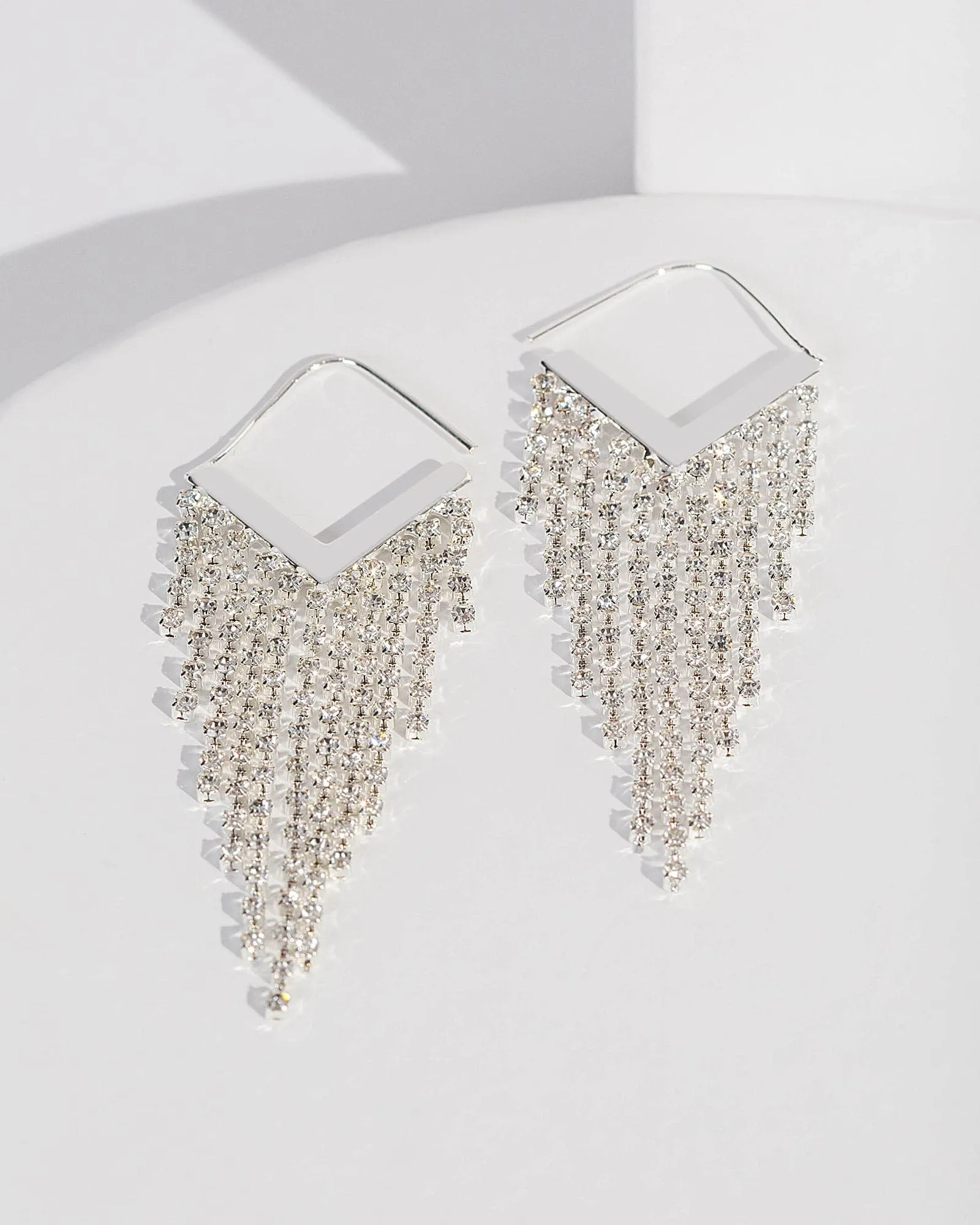 Silver Crystal Earrings sold by Collete Hayman