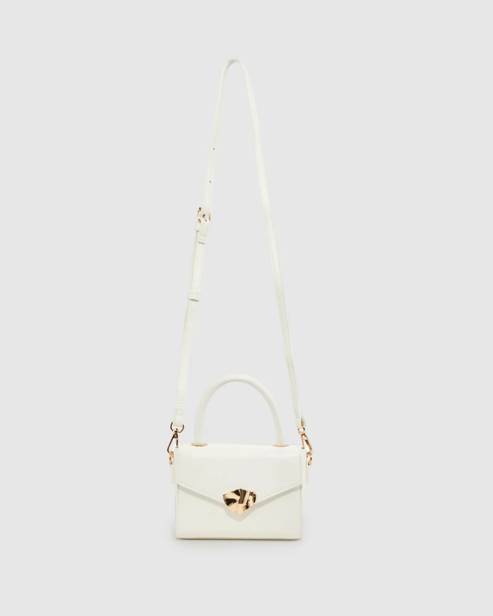 White Kiki Clasp Top Handle Bag sold by Collete Hayman product image thumbnail 2