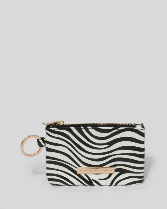 Monochrome Joy Keyring Purse made by Collete Hayman