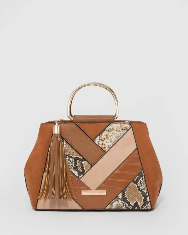 Multi Colour Everly Panel Tote Bag sold by Collete Hayman