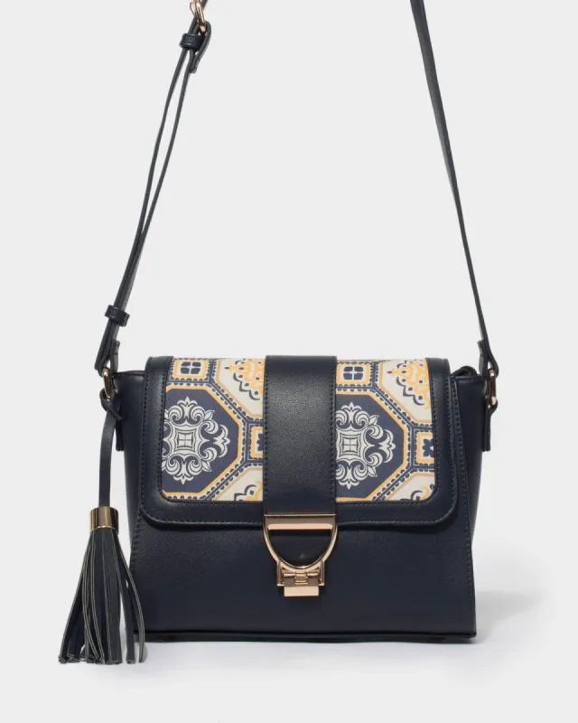 Navy Blue Dianna Crossbody Bag sold by Collete Hayman