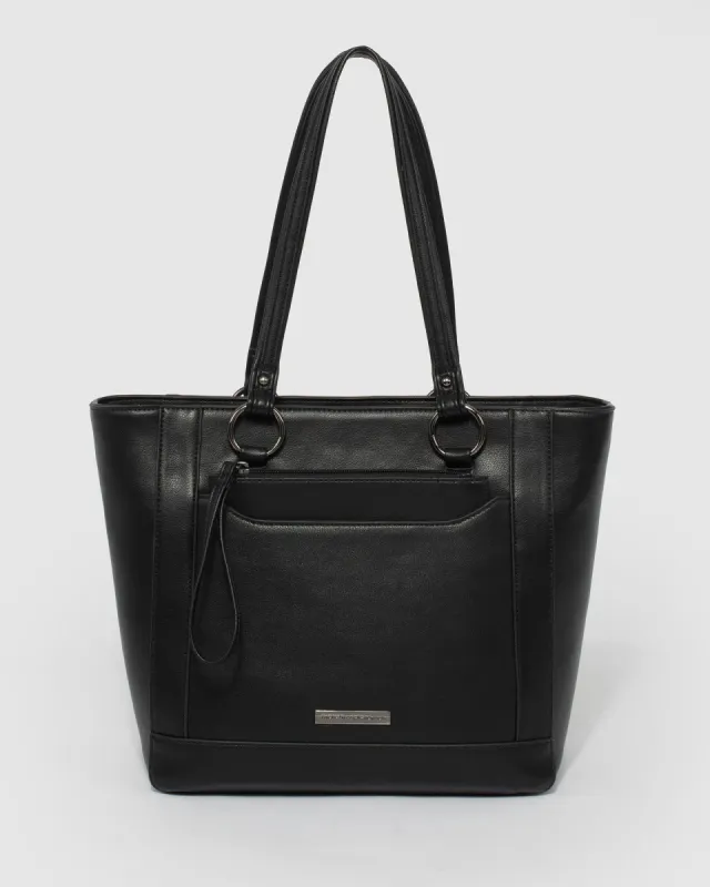 Black Adalee Tote Bag sold by Collete Hayman
