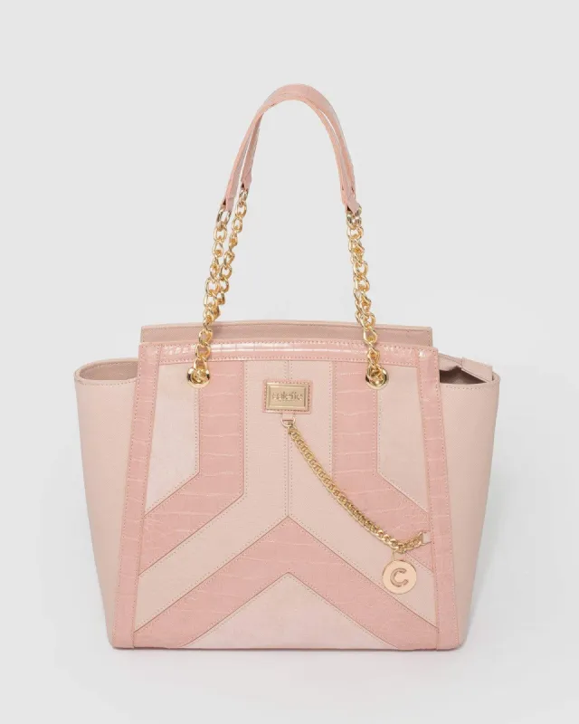 Pink Keily Chain Tote Bag sold by Collete Hayman