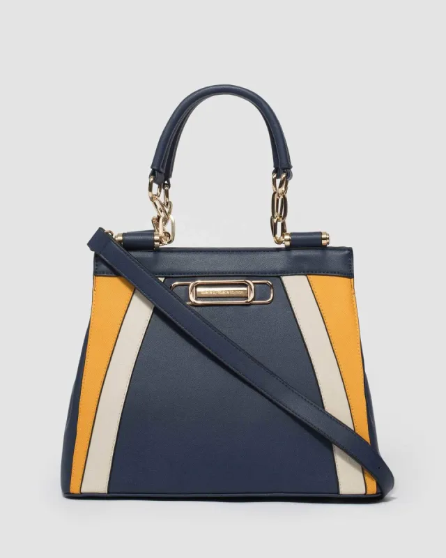 Multi Zoe Stripe Panel Tote Bag sold by Collete Hayman