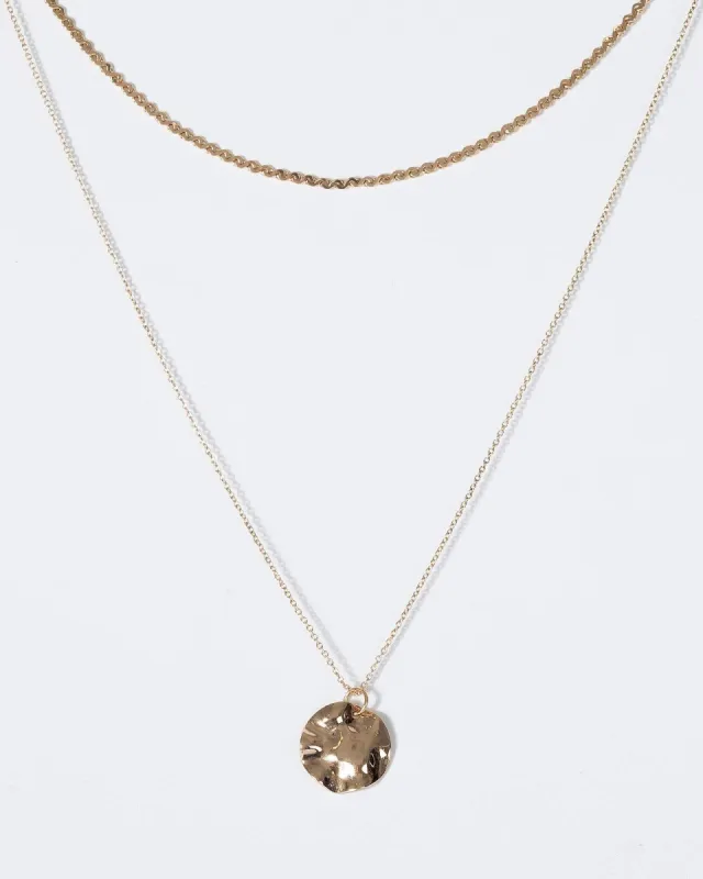 Gold Organic 2 Layered Necklace sold by Collete Hayman