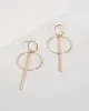 Gold Circle Bar Fine Drop Earrings sold by Collete Hayman