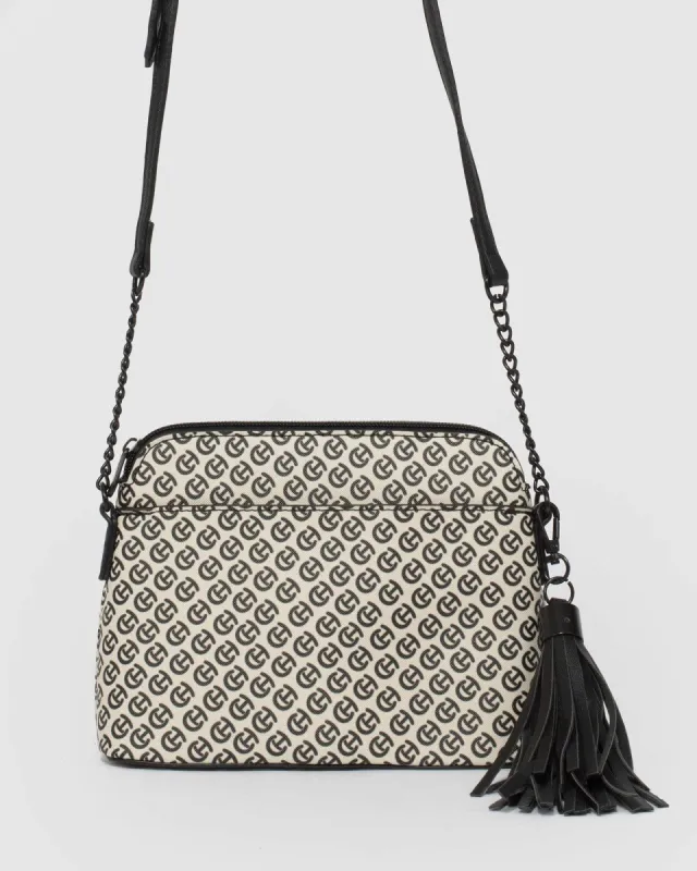 Ivory Monogram Karen Cross Body Bag sold by Collete Hayman