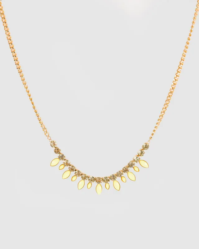Yellow Crystals Chain Necklace sold by Collete Hayman