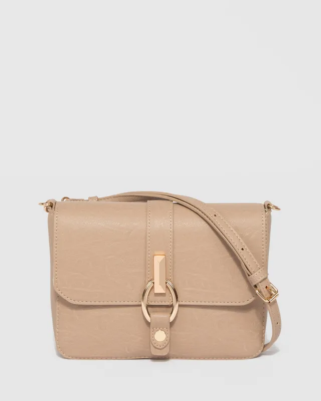 Taupe Elissa Crossbody Bag sold by Collete Hayman