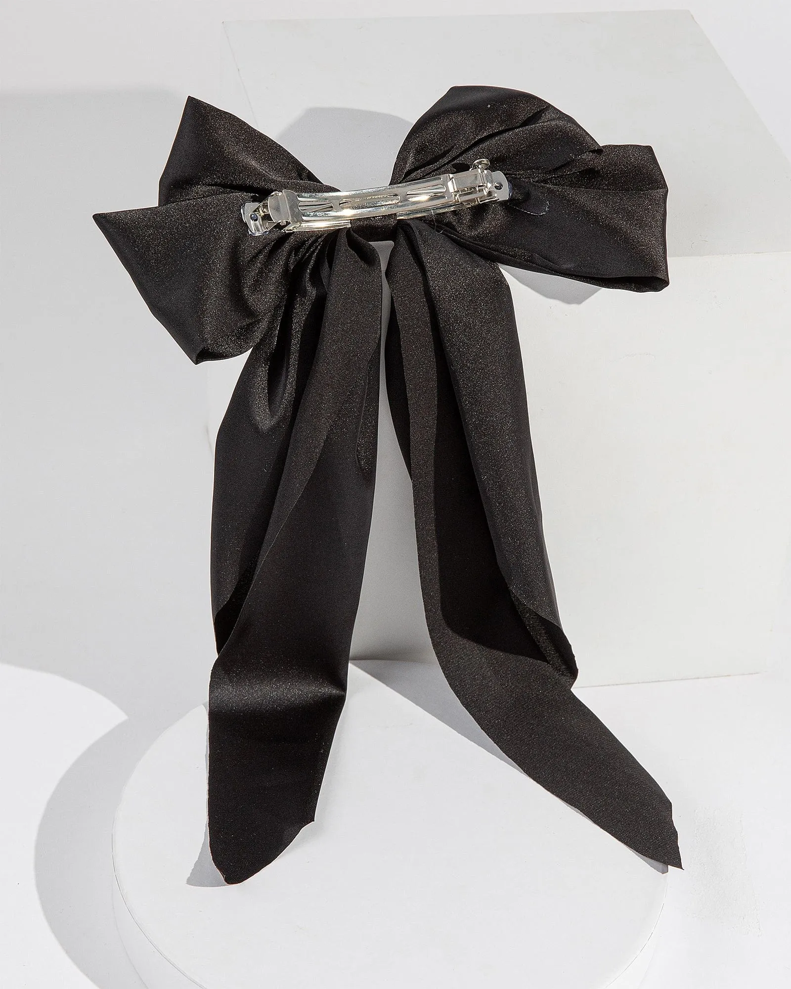 Black Large Long Bow Hair Clip sold by Collete Hayman product image thumbnail 2