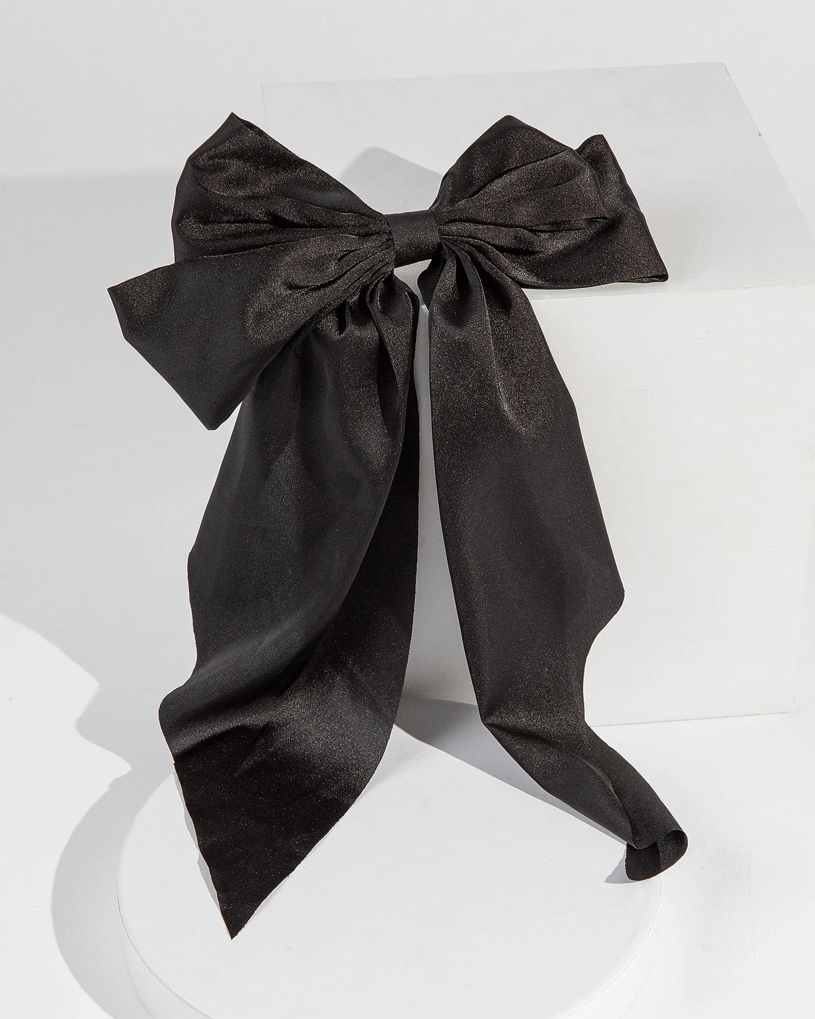 Black Large Long Bow Hair Clip sold by Collete Hayman