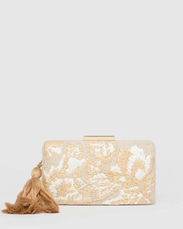 Natural Beth Hardcase Clutch Bag sold by Collete Hayman