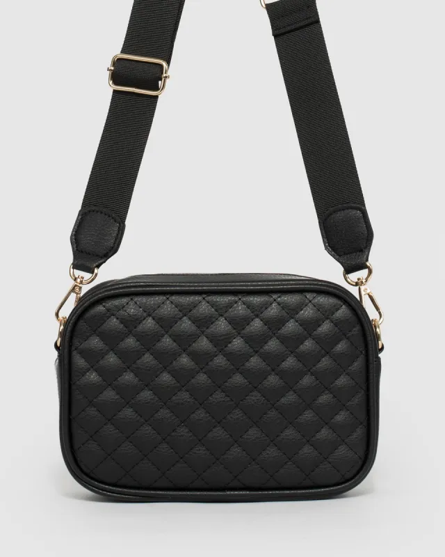 Black Selena Square Crossbody Bag sold by Collete Hayman