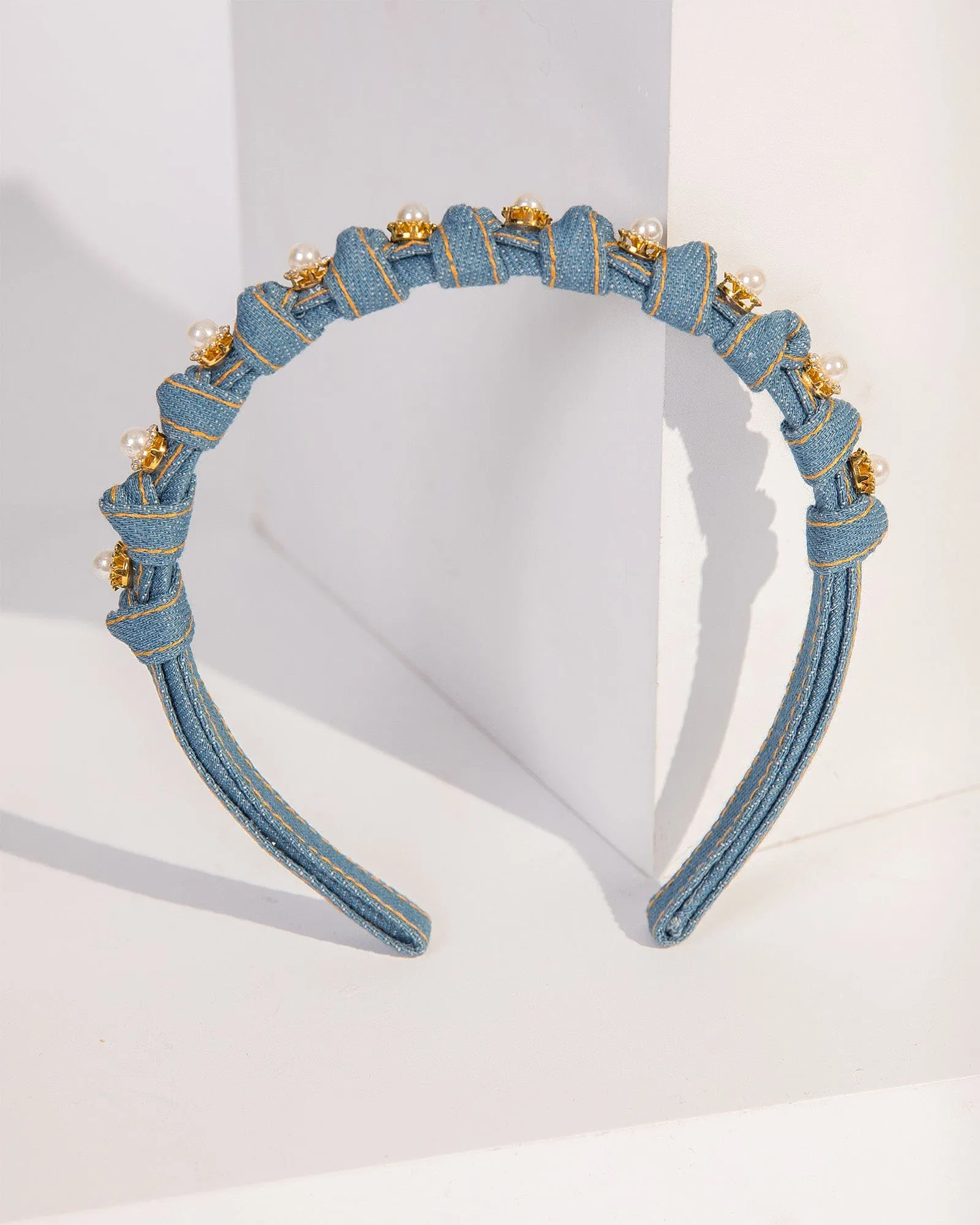 Blue Jeans Fabric Headband sold by Collete Hayman