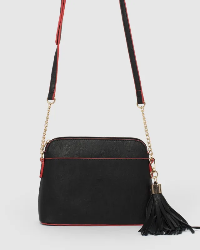 Black & Red Karen Cross Body Bag sold by Collete Hayman