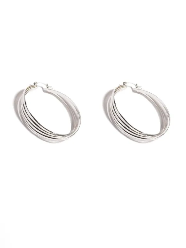 Twisted Metal 50mm Hoop Earrings made by Collete Hayman