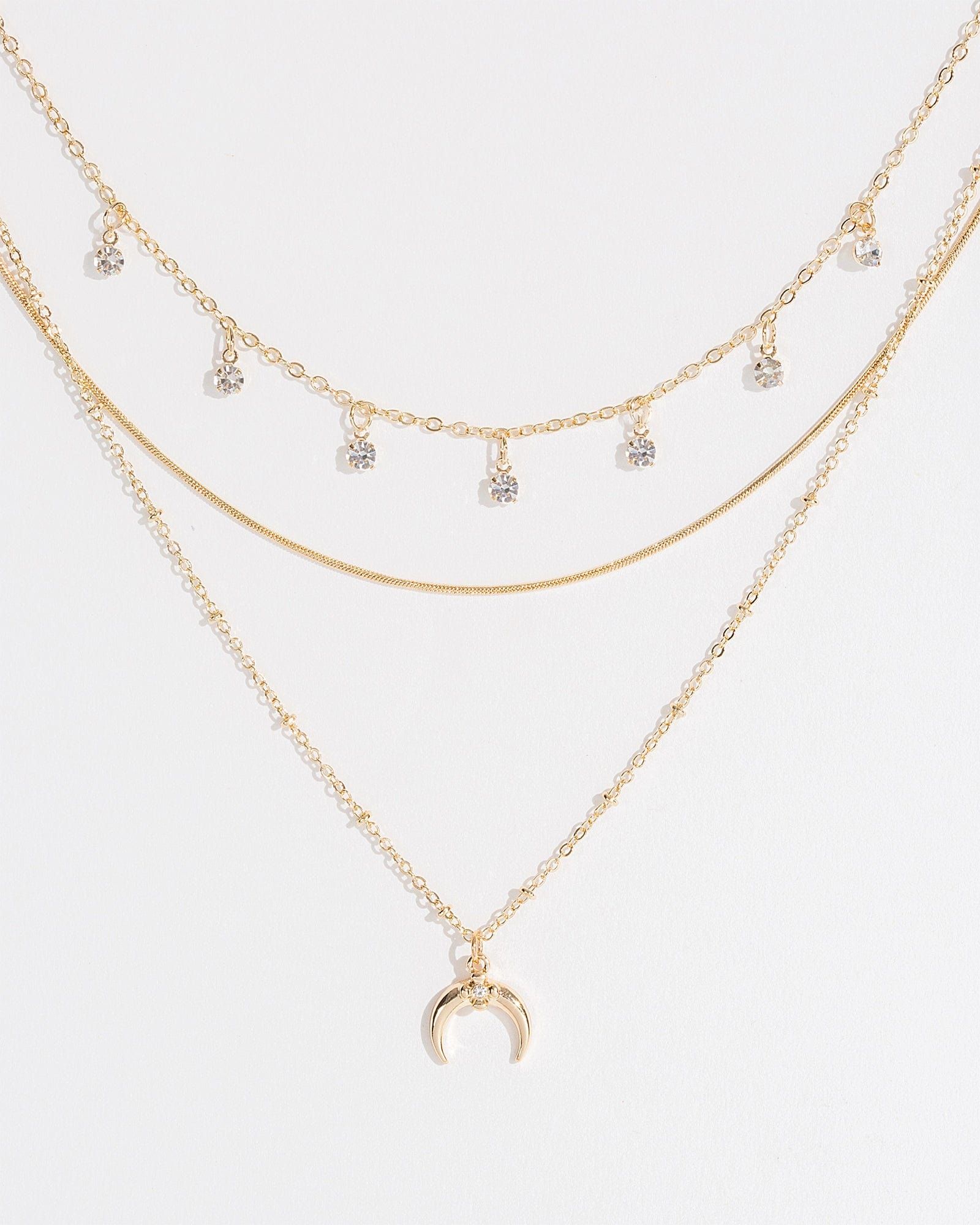 Crystal Horn Detail Necklace Pack sold by Collete Hayman