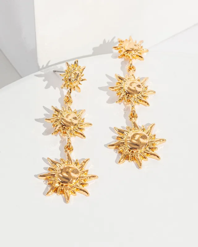 Gold Sunshine Drops Earrings sold by Collete Hayman