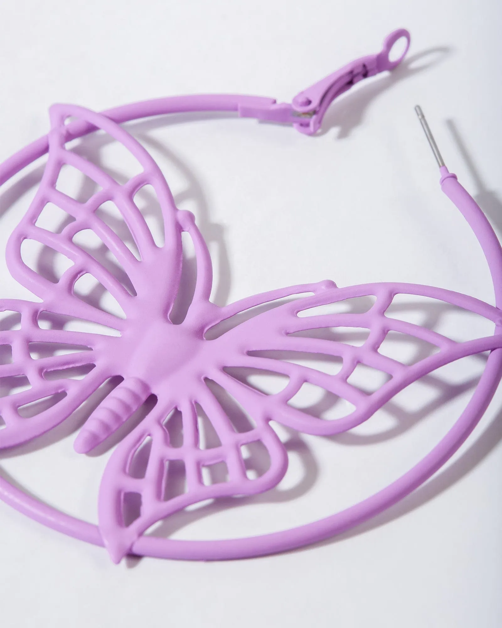 Purple Butterfly Hoop Earrings sold by Collete Hayman product image thumbnail 2
