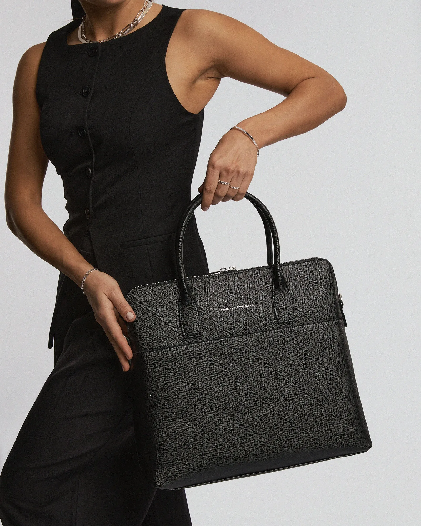 Black Dominique Laptop Bag sold by Collete Hayman product image thumbnail 2