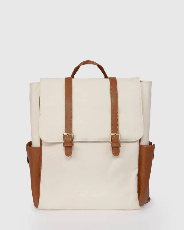Natural Rosie Canvas Travel Backpack sold by Collete Hayman