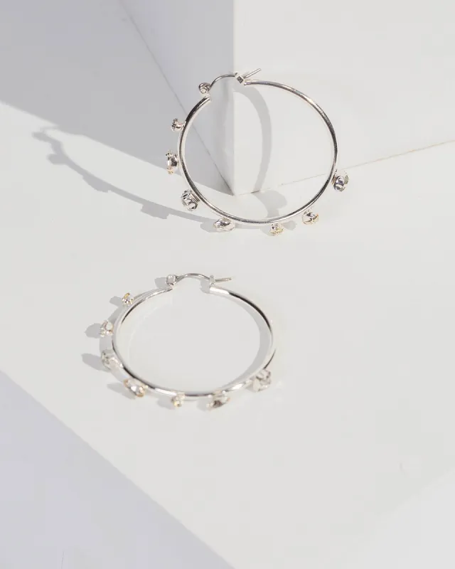 Crystal Statement Multi Detail Hoop Earrings sold by Collete Hayman