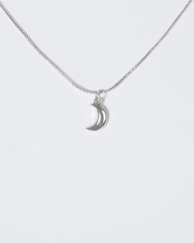 Silver Moon Pendant Fine Necklace sold by Collete Hayman