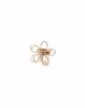 Crystal Gold Tone Metal Flower Cocktail Ring - Medium sold by Collete Hayman