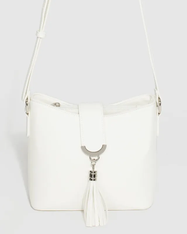 White Libby Crossbody Bag sold by Collete Hayman