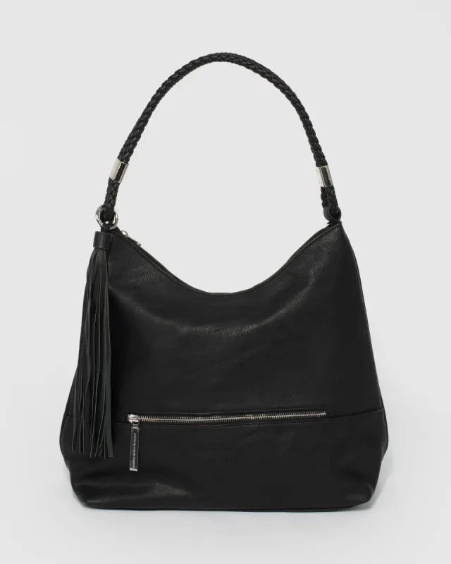 Black Nina Double Strap Slouch Bag sold by Collete Hayman