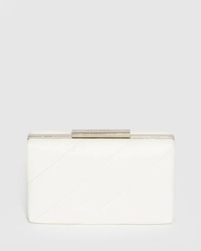 White Jaimi Clutch Bag sold by Collete Hayman