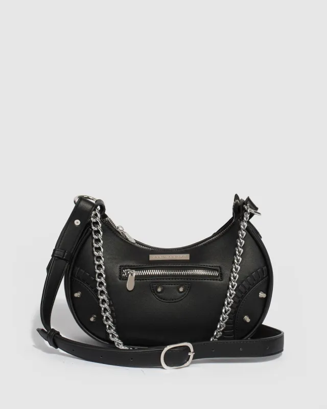 Black Vanessa Stud Crossbody Bag sold by Collete Hayman