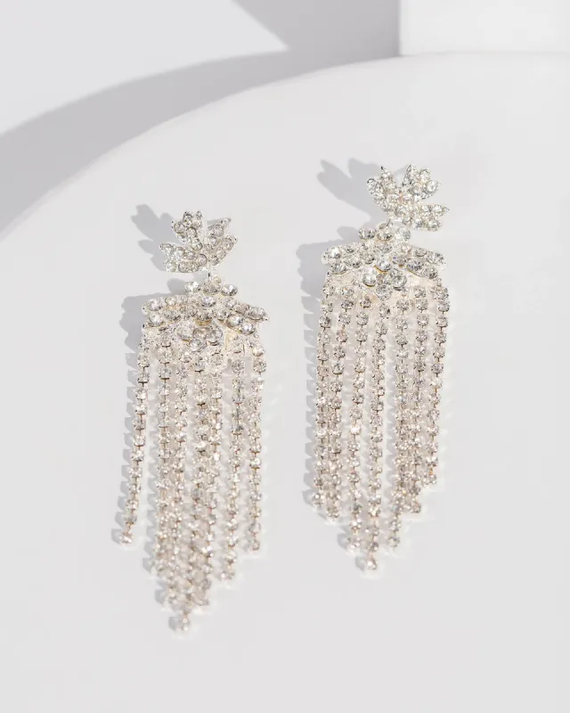 Silver Lotus Tassel Earrings sold by Collete Hayman