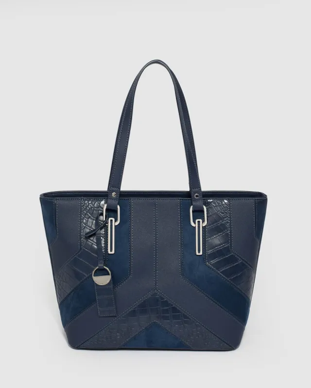 Tegan Tag Navy Tote Bag sold by Collete Hayman