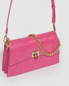 Pink Alana Lock Shoulder Bag sold by Collete Hayman