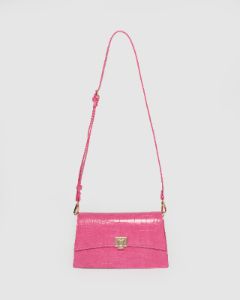 Pink Alana Lock Shoulder Bag sold by Collete Hayman