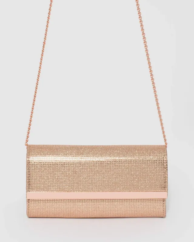 Rose Gold Gigi Clutch Bag sold by Collete Hayman