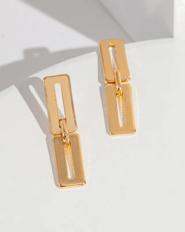 Gold Fine Chain Link Drop Earrings sold by Collete Hayman