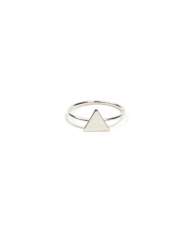 Silver Tone Triangle Metal Ring - Large sold by Collete Hayman