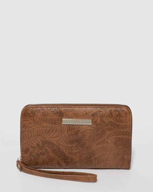 Tan Gwen Wristlet Wallet sold by Collete Hayman