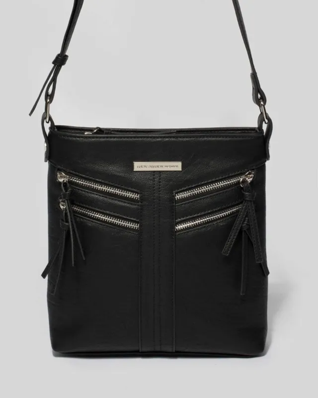 Black Dahlila Zipper Crossbody Bag sold by Collete Hayman
