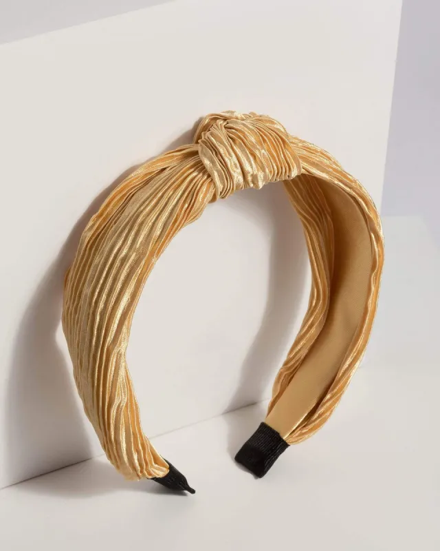 Yellow Ribbed Knot Headband sold by Collete Hayman