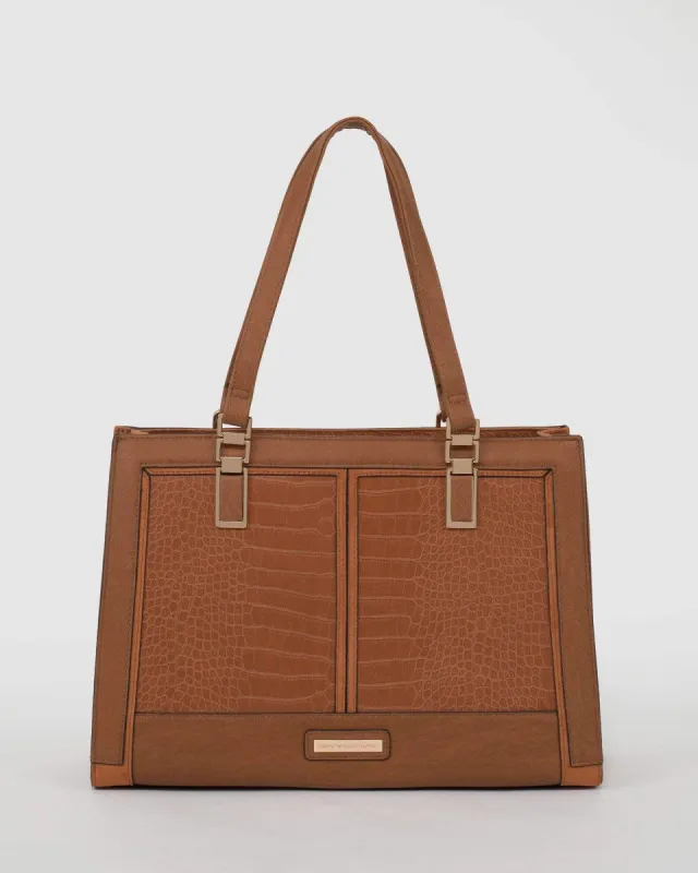 Tan Jayde Tote Bag sold by Collete Hayman