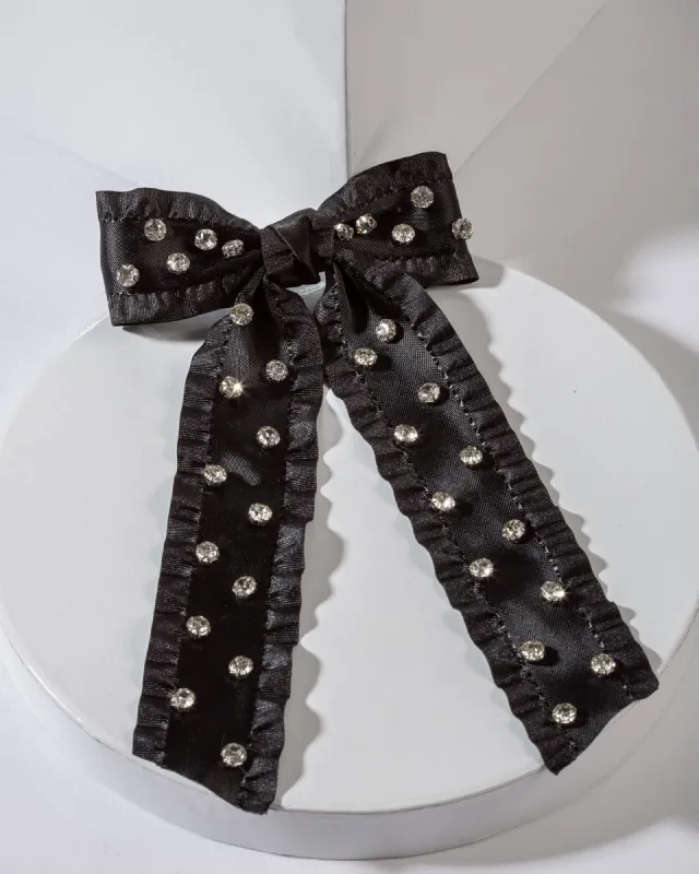 Crystal Detail Frill Hair Bow sold by Collete Hayman