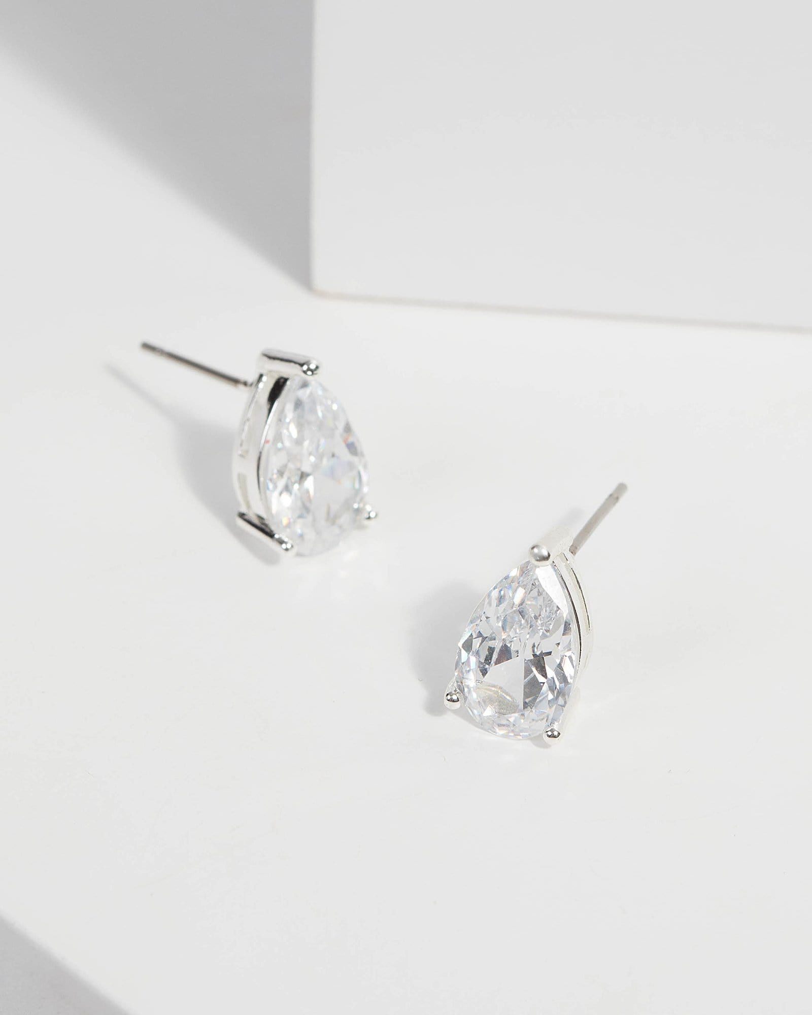 Cubic Zirconia Pear Stud Earrings sold by Collete Hayman