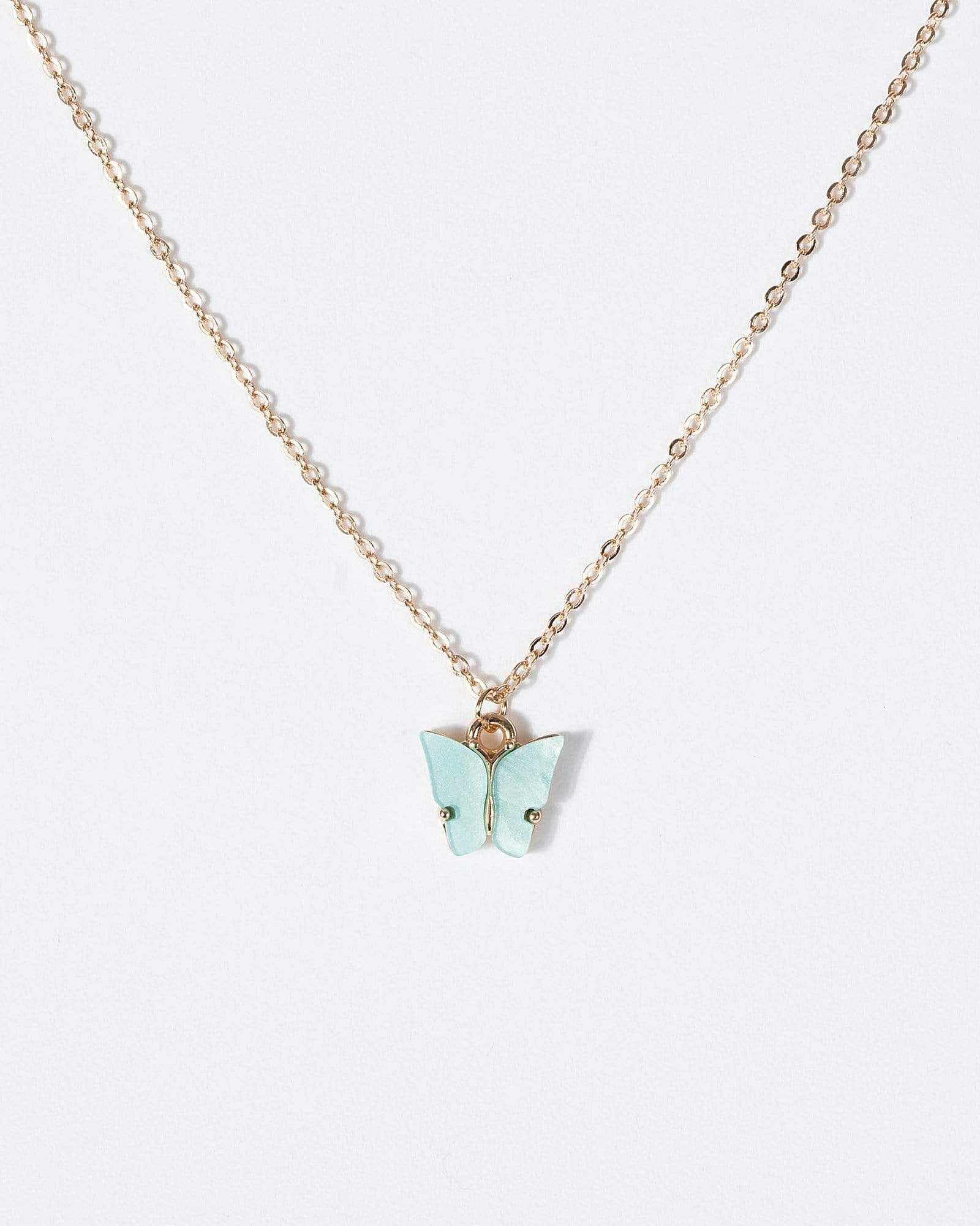 Blue Butterfly Acrylic Necklace sold by Collete Hayman