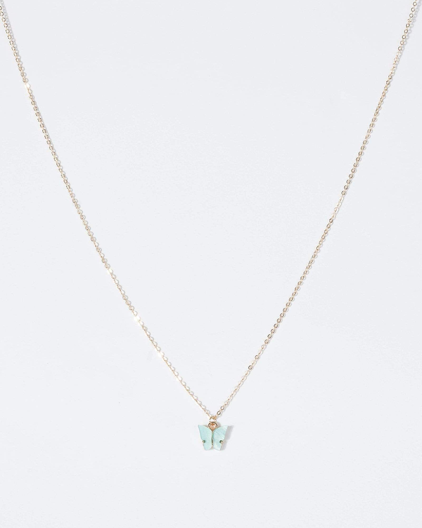 Blue Butterfly Acrylic Necklace sold by Collete Hayman product image thumbnail 3