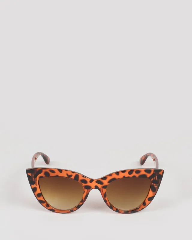 Brown Oversize Cat Eye Sunglasses sold by Collete Hayman