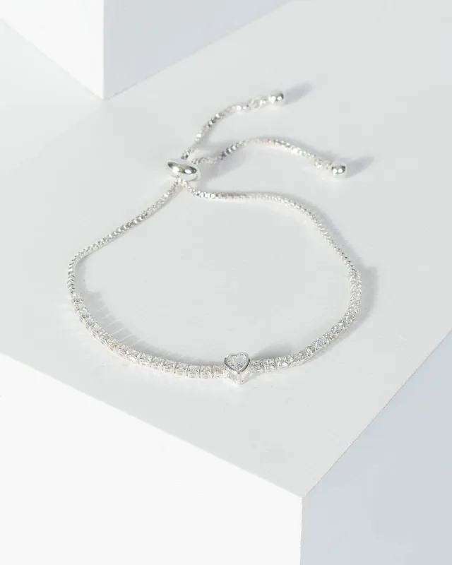 Silver Heart Toggle Bracelet made by Collete Hayman